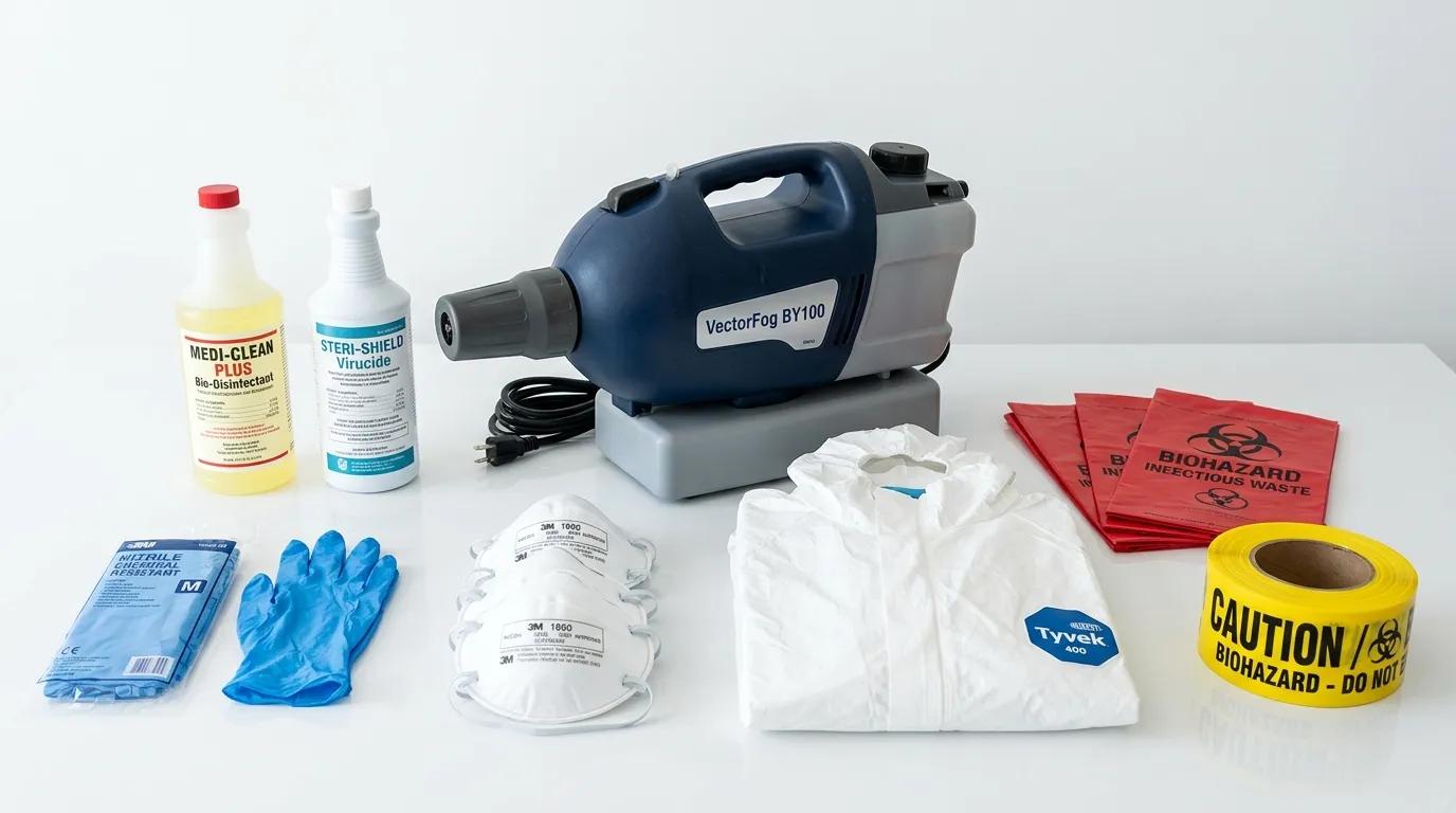 Professional biohazard remediation crew working in Wichita Falls