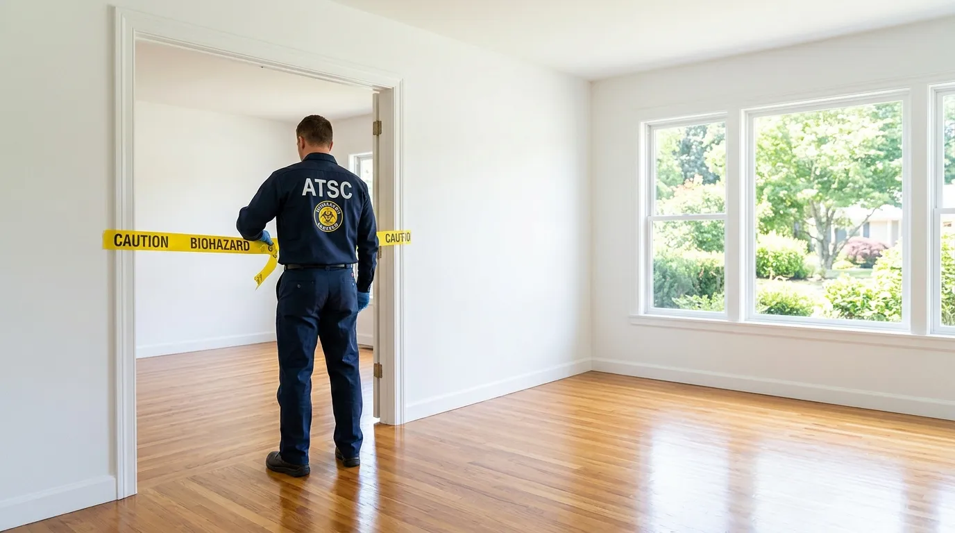 Certified biohazard cleanup crew performing Trauma Scene Cleanup in Wichita Falls